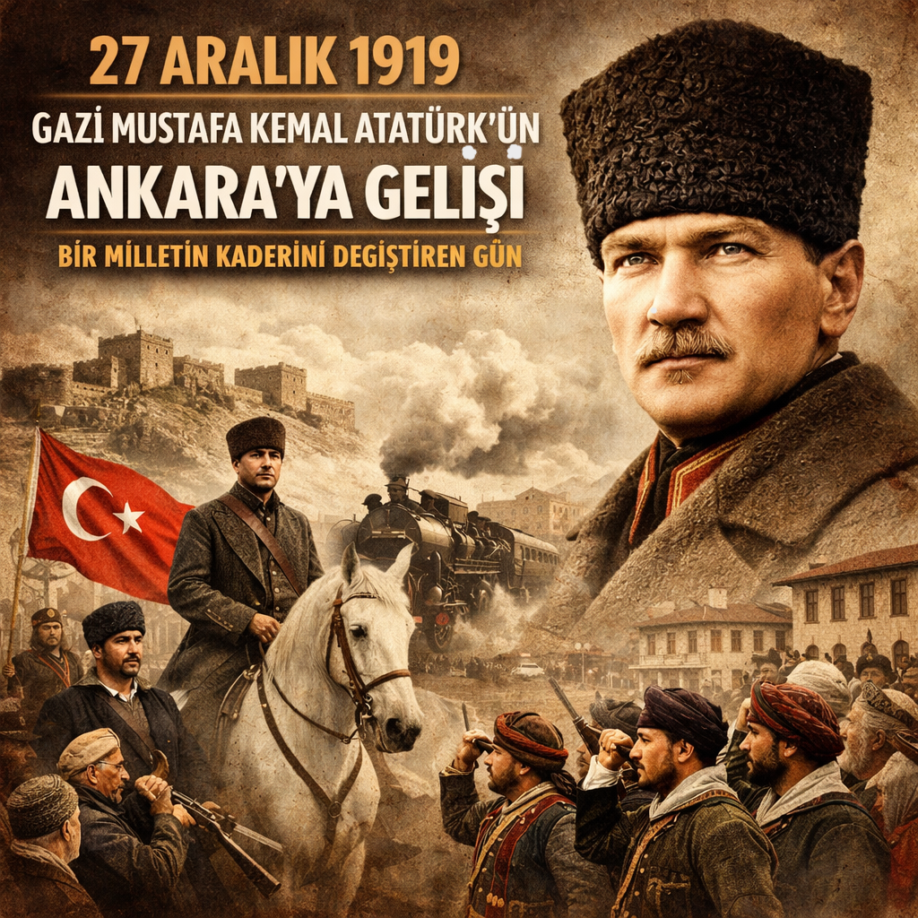 27 Aralık 1919: Gazi Mustafa Kemal Atatürk’ün Ankara’ya Gelişi, Bir Milletin Kaderini Değiştiren Gün